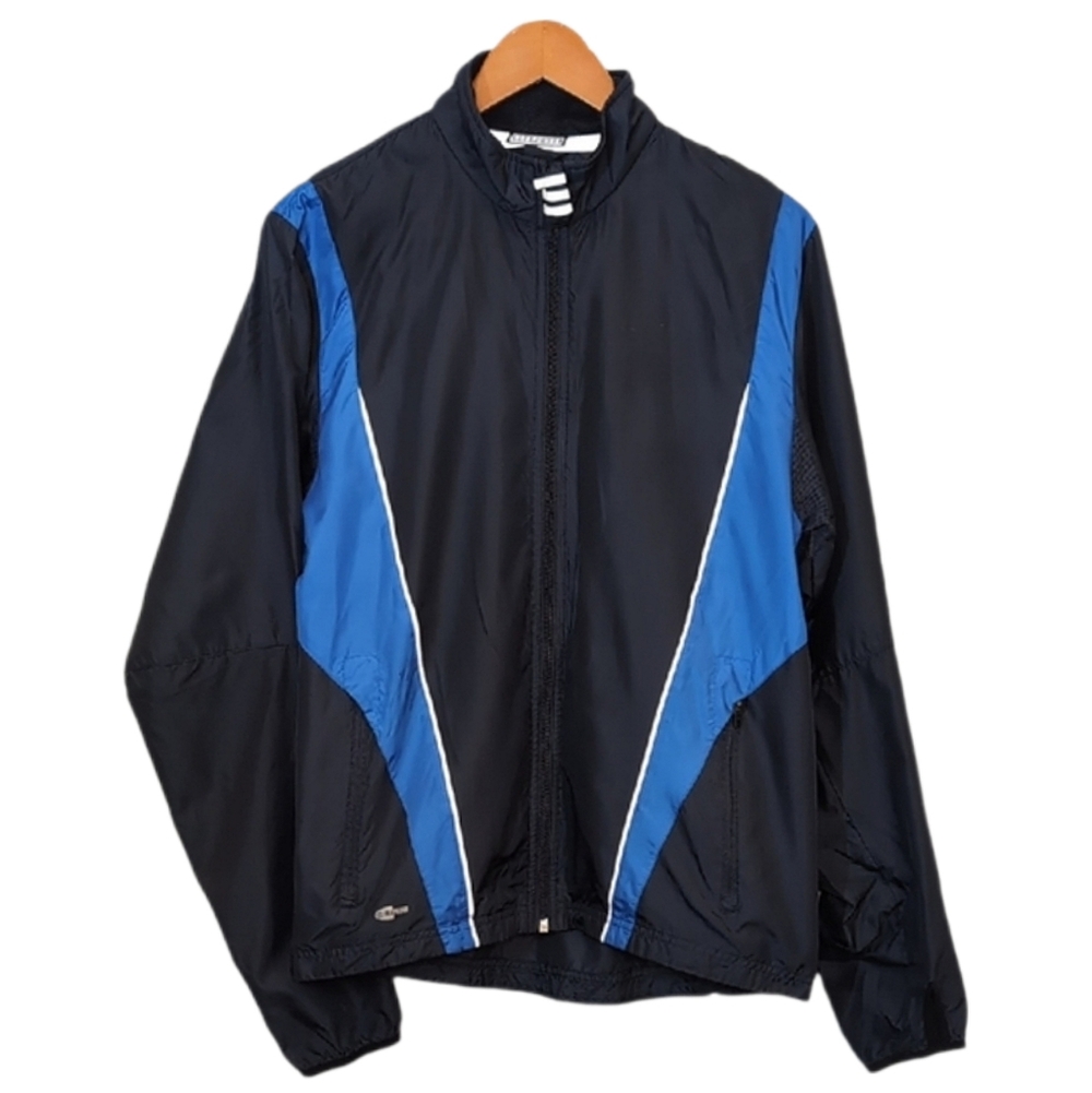 Adidas Response Climaproof  Windbreaker Jacket Vintage Y2K Black Blue Mens Small